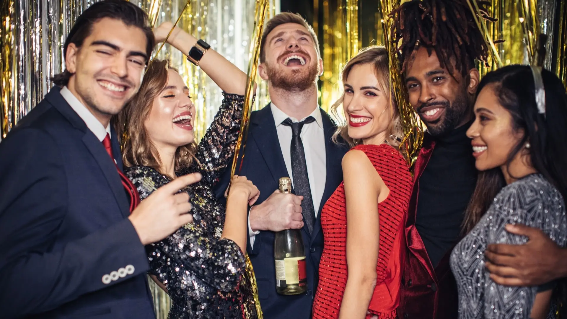 Soiree entre amis photobooth champagne